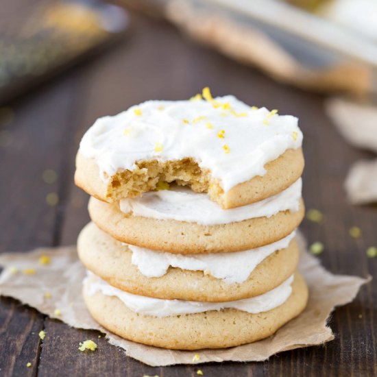 Lemon Sour Cream Sugar Cookies