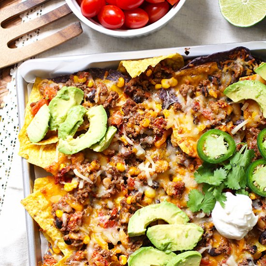 Beef and Bean Nachos