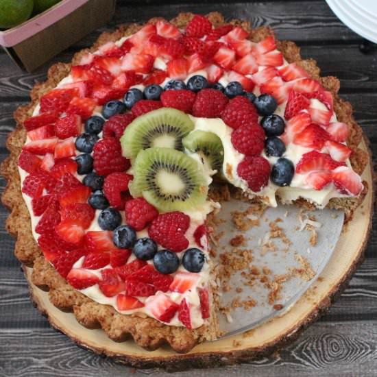 Key Lime Coconut Fruit Tart