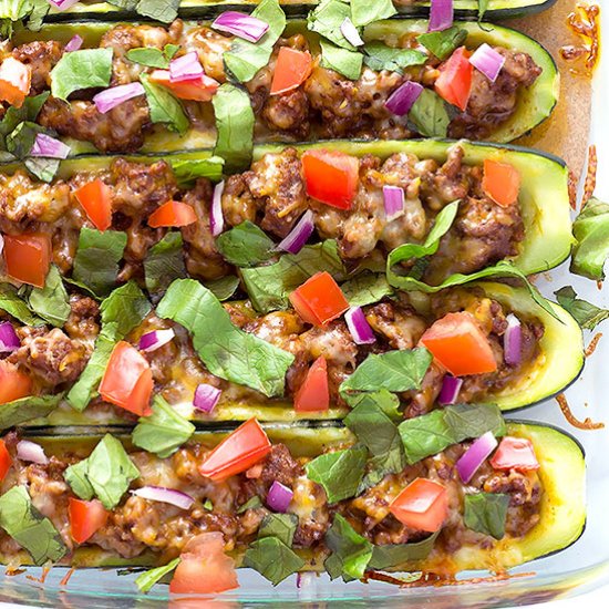 Taco Zucchini Boats