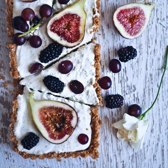 Fig Whipped Cheese No Bake Tart