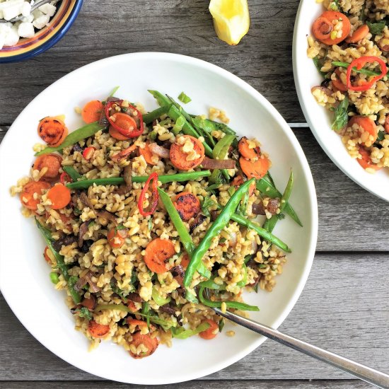 Veggie Scrap Freekeh