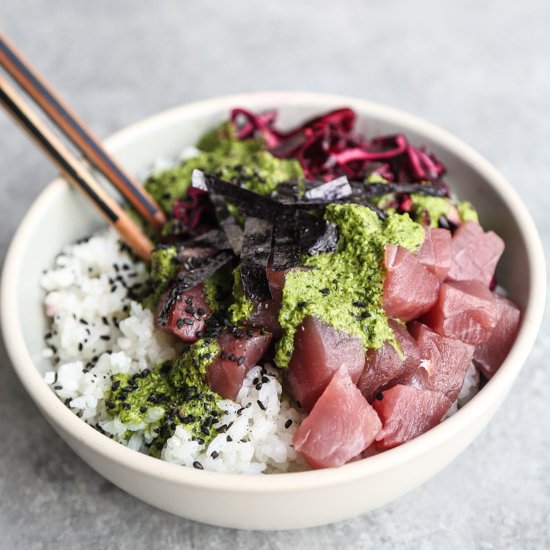 Ahi Tuna Poke Bowls