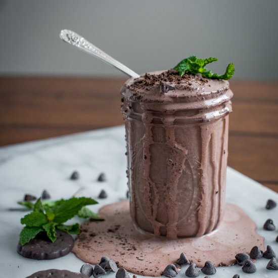 Chocolate Mint Cookie Milkshake