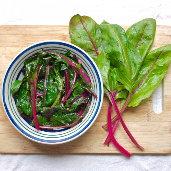 Garlicky Sautéed Rainbow Chard