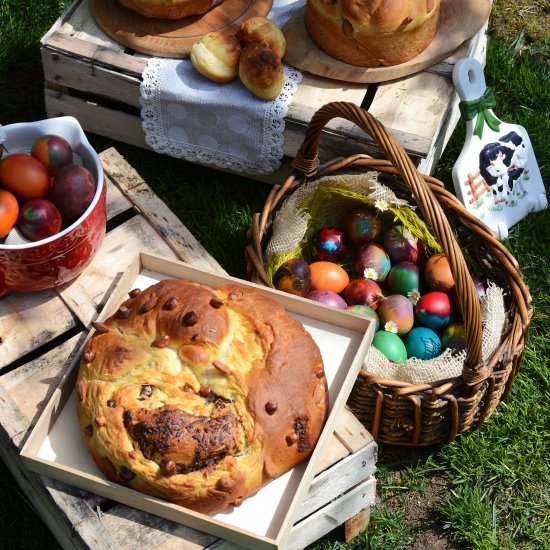 Easter Bread with Chocolate & Nuts