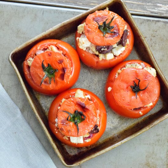 Greek Stuffed Tomatoes