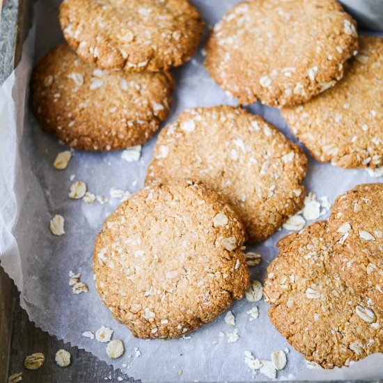 Vegan Buckwheat ANZAC Cookies