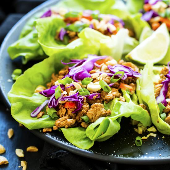 Ground Chicken Thai Lettuce Wraps