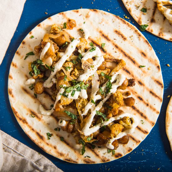 Middle Eastern Cauliflower Taco