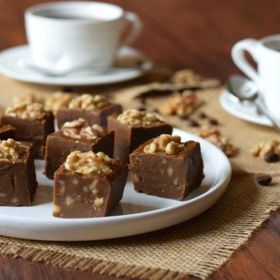 Coffe and Walnut Fudge