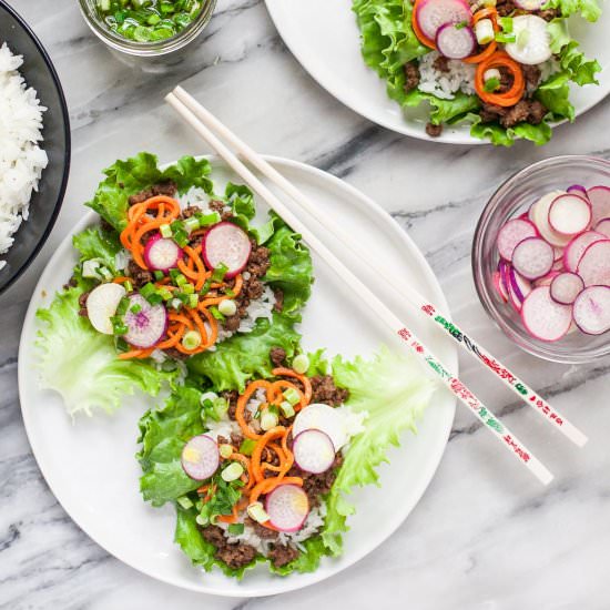 Vietnamese Beef Lettuce Wraps