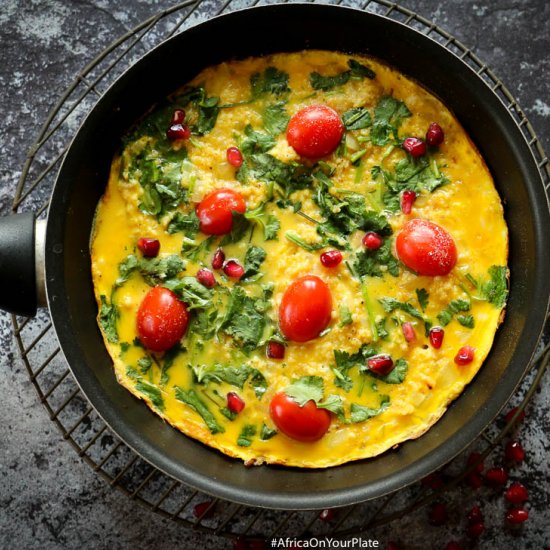 Millet and Pomegranate Frittata