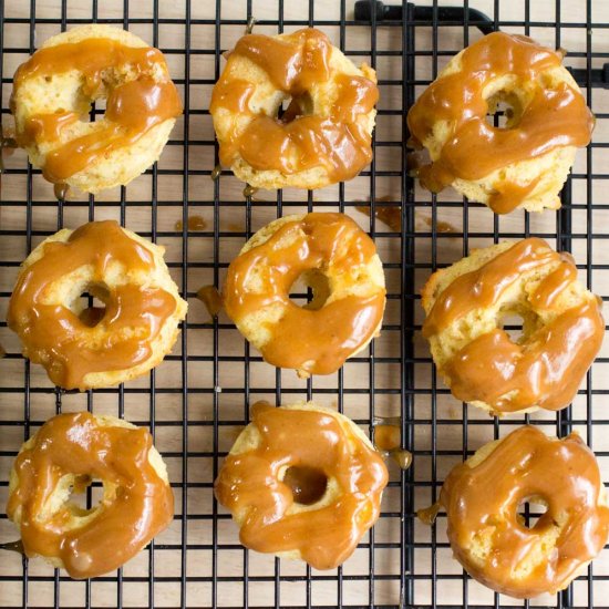 Mini Browned Butter Caramel Donuts