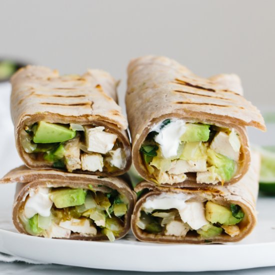 Chicken and Avocado Burritos