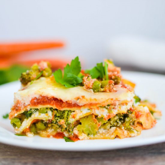 Healthy Spring Vegetable Lasagna