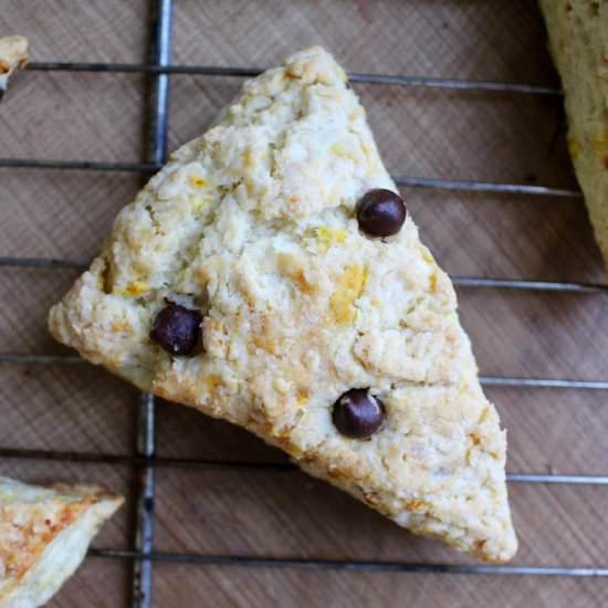 Vegan Orange Chocolate Chip Scones