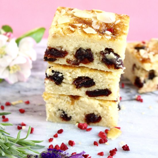 GF Vegan Cherry Bakewell Cake