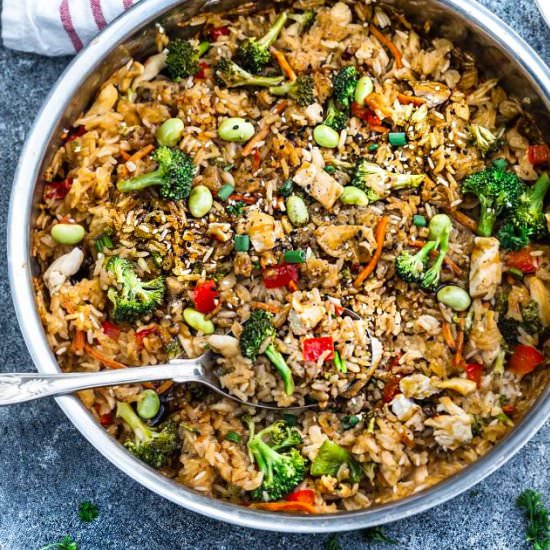 One Pot Teriyaki Rice with Chicken