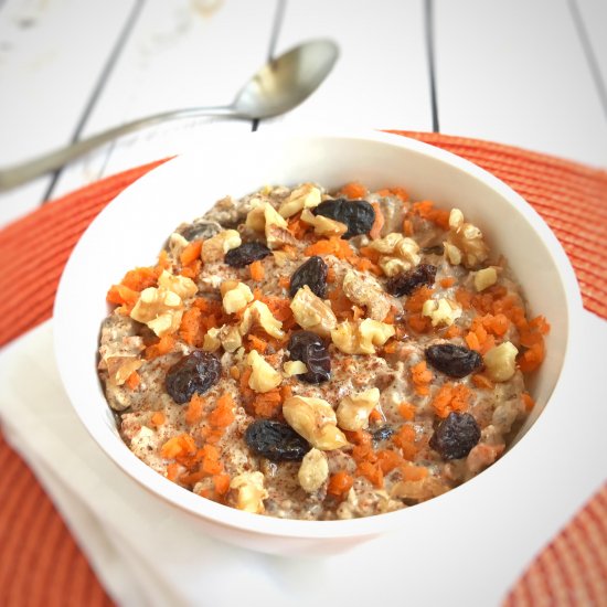 Carrot Cake Protein Overnight Oats