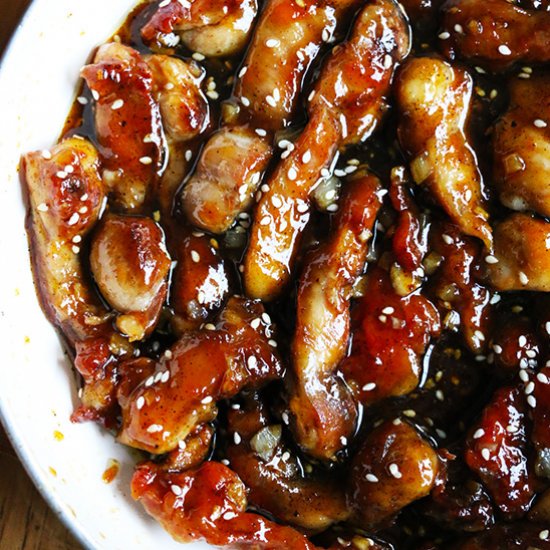 Apricot Jam Glazed Fried Chicken