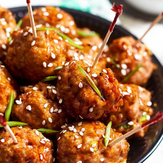 Baked Teriyaki Chicken Meatballs