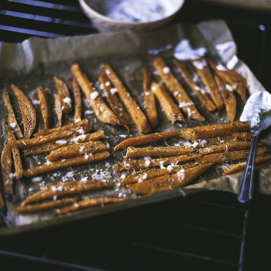 Spiced sweet potatoes fries