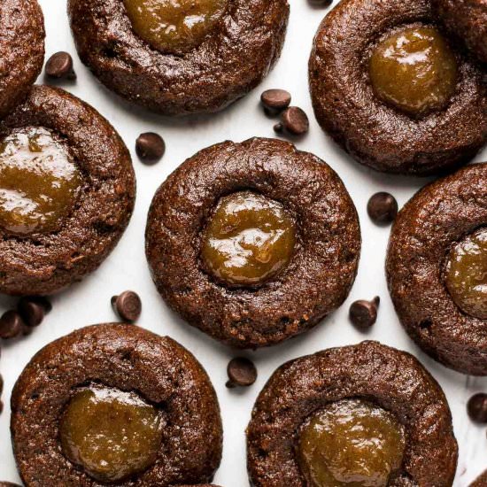 Salted Caramel Thumbprint Cookies