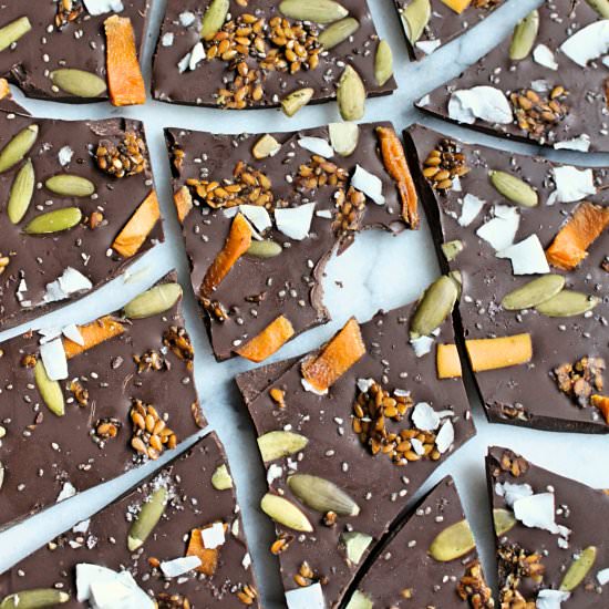 Nut Free Superfood Chocolate Bark