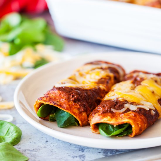 Spinach and Cheese Enchiladas