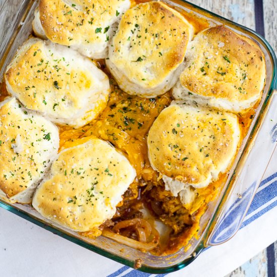 Cheeseburger Biscuit Bake