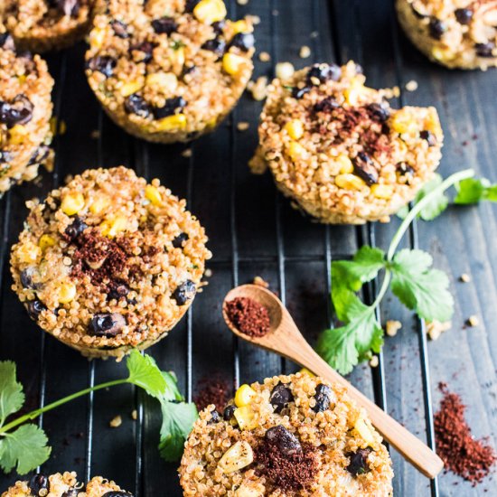 Healthy Southwest Quinoa Muffins