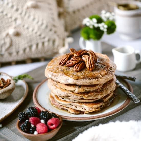 Maple-Sweetened Buckwheat Pancakes