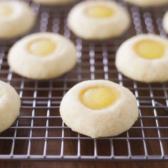 Lemon Curd Thumbprint Cookies