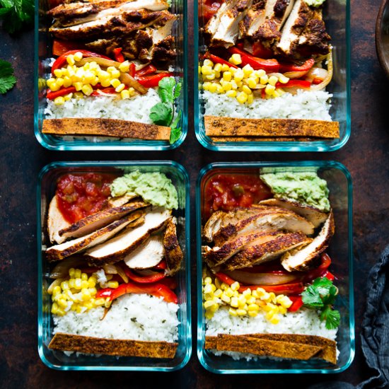 Meal Prep Chicken Burrito Bowl