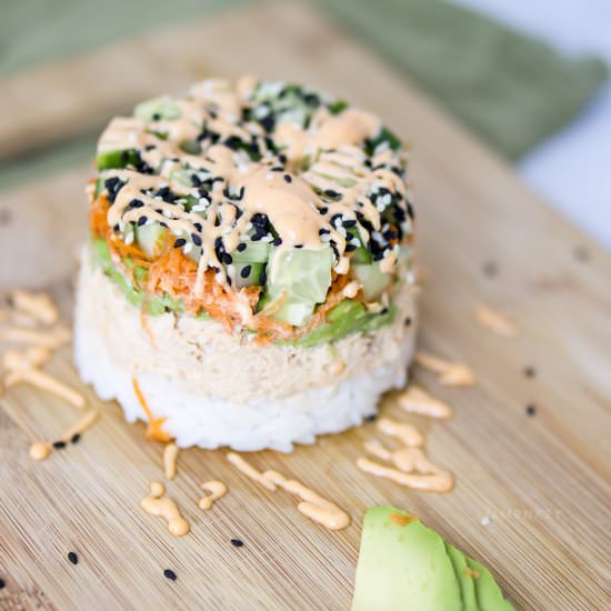 Spicy Tuna Sushi Stack