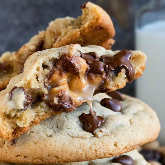 Caramel Chocolate Chip Cookies