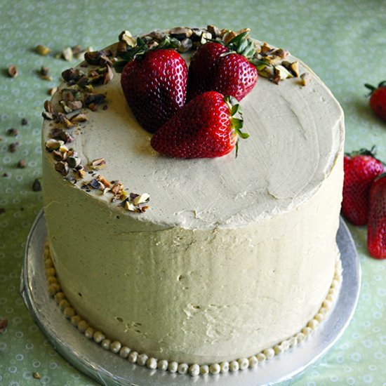 Strawberry Pistachio Cake