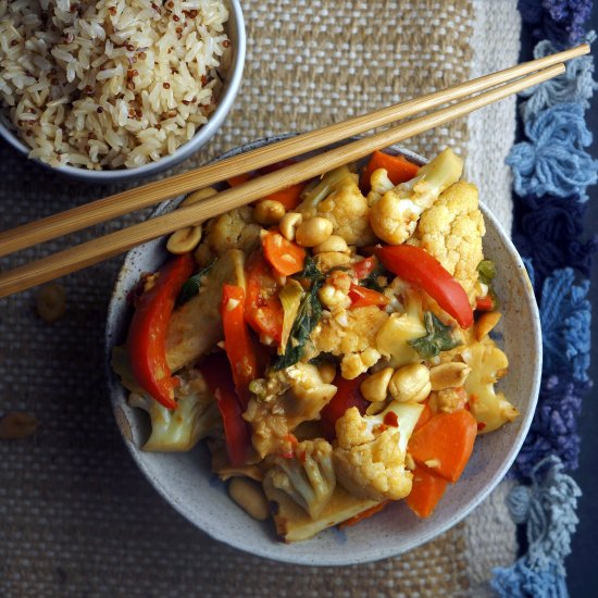 Spicy Peanut & Tofu Stir-Fry