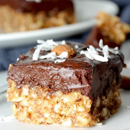 Chocolate Frosted Almond Bars