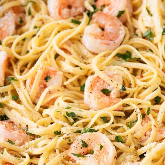 Shrimp Scampi with Linguine