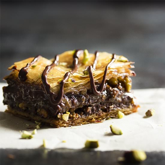 Pistachio Chocolate Baklava