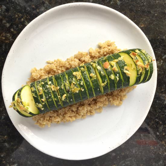 Baked Hasselback Zucchini