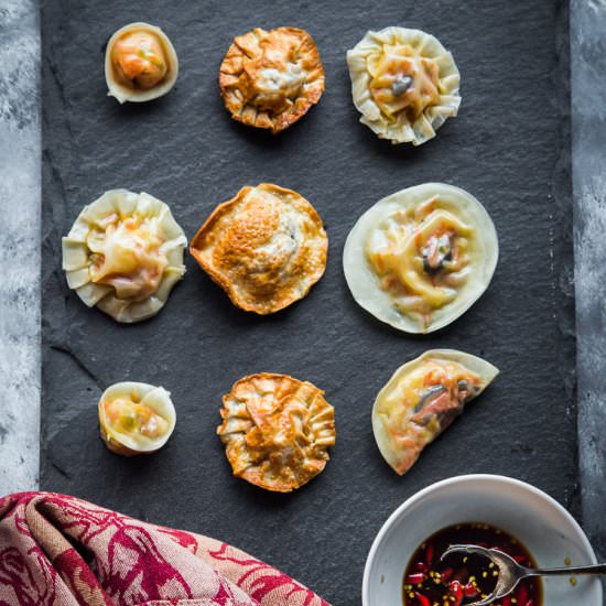 Yin Yang Vegetable Dumplings