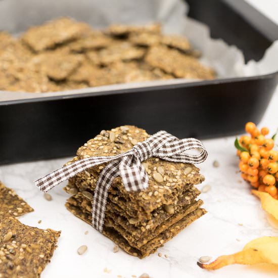 Spicy Savory Multi-Seed Crackers