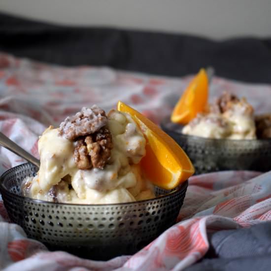 Vegan walnut & orange ice cream