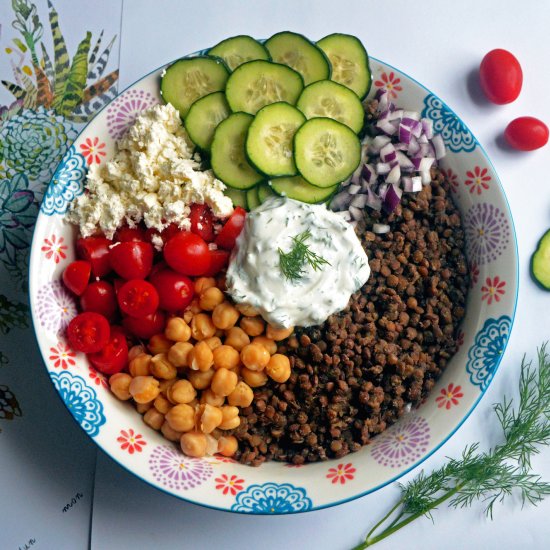 Greek Lentil Power Bowl