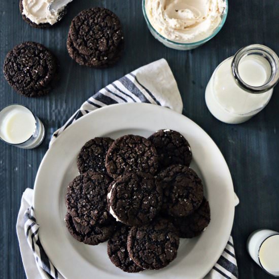 GF Chocolate Creme-Filled Cookies