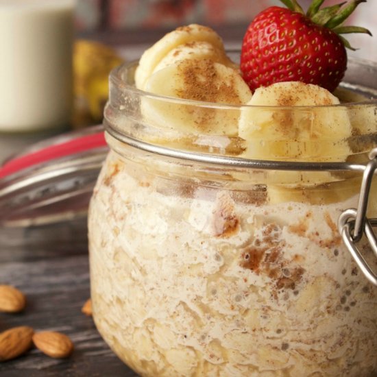 Almond Butter Overnight Oats