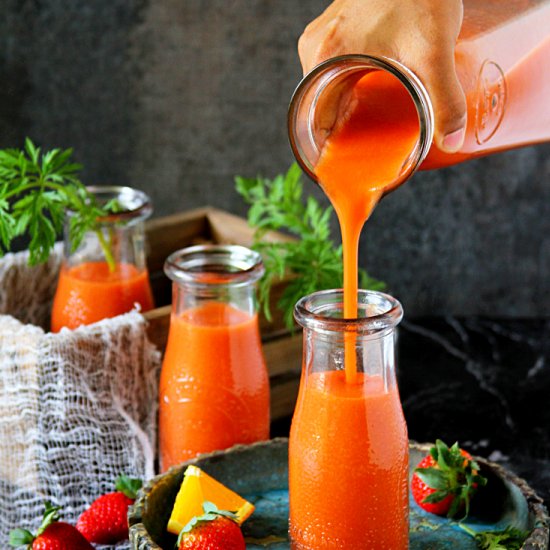 CARROT-STRAWBERRY-ORANGE SMOOTHIE